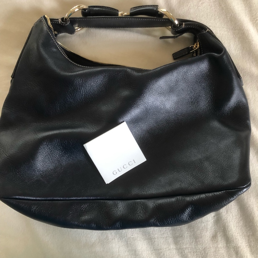 Gucci navy handbag